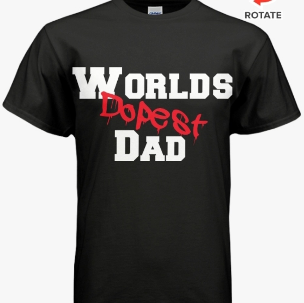 Fathers day "worlds dopest dad" tshirt - Picture 1 of 1
